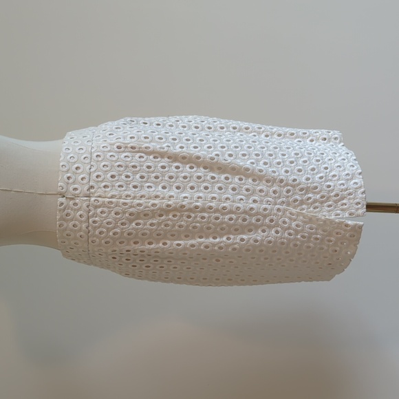 JCrew size 6 white skirt with circle embroidery - Picture 4 of 6